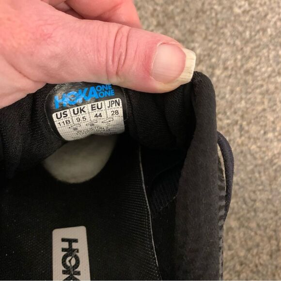 HOKA one one Clifton 9 running sneakers black white 11B woman’s unisex walking - Picture 7 of 13